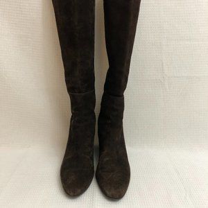 Antonio Melani Dark Brown Suede Wedge Boots
